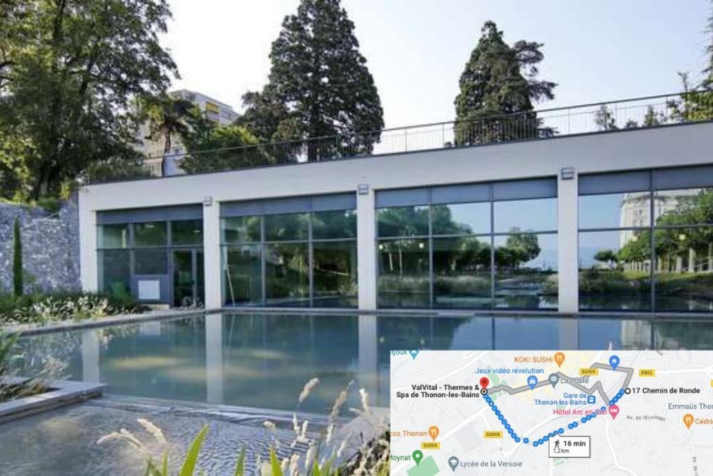 T3 Duplex Thonon Centre - Parking - Gare - Thermes Exteriér fotografie